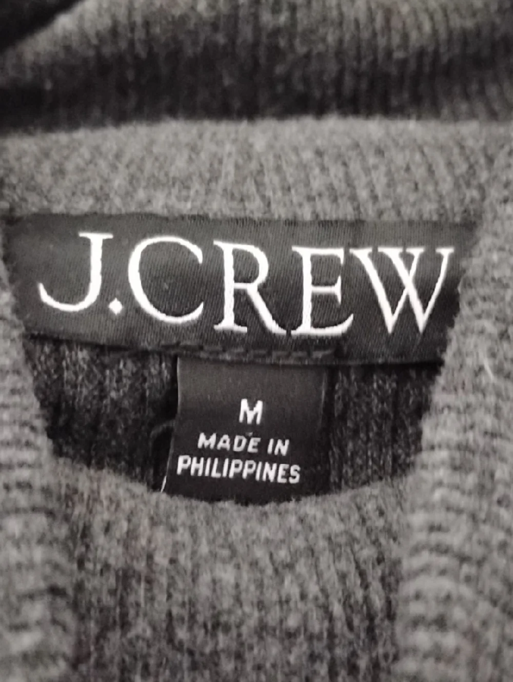 J.CREW Women's M HeatherGray/Black Ribbed Turtleneck Sweaters‎